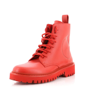 Valentino Garavani Women's VLogo Combat Boots Leather