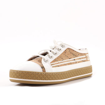 Chanel Women's CC Low-Top Sneakers Cork and Fabric