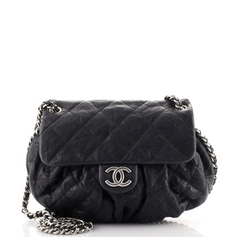 Chanel Chain Around Flap Bag Quilted Leather Medium