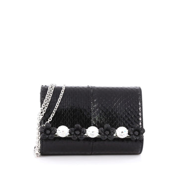Fendi Rush Crossbody Bag Python Mini Black