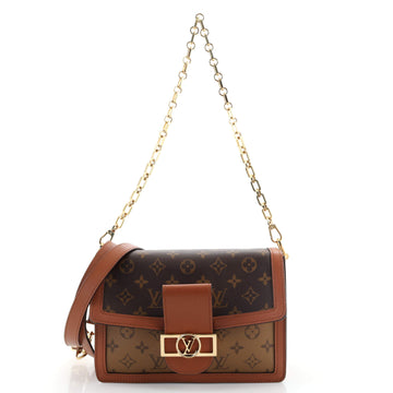 Louis Vuitton Dauphine Shoulder Bag Reverse Monogram Canvas MM