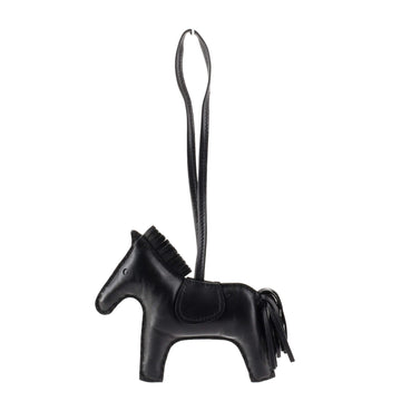Hermes So Black GriGri Rodeo Bag Charm Leather MM