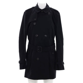 Burberry Men's Kensington Heritage Mid-Length Trench Coat Cotton