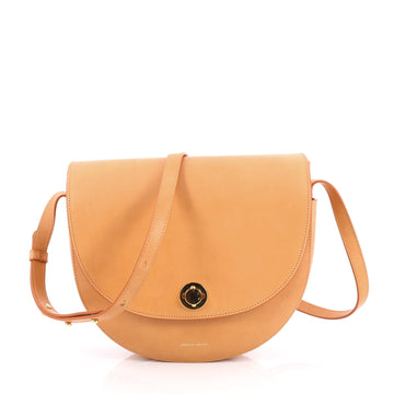 Mansur Gavriel Saddle Bag Leather Neutral