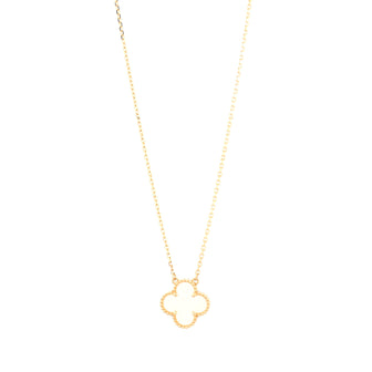 Van Cleef & Arpels Sweet Alhambra Pendant Necklace 18K Yellow Gold and Mother of Pearl