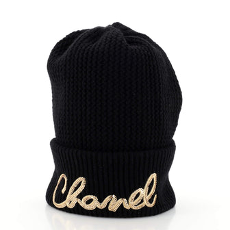 Chanel Logo Beanie Cashmere with Sequins