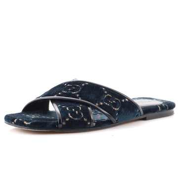 Gucci Women's Slide Sandals GG Velvet