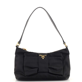 Prada Bow Shoulder Bag Tessuto Small