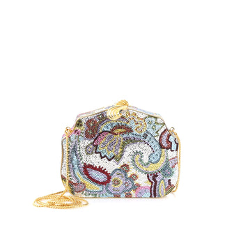 Judith Leiber Multicolor Minaudiere Crystal Small Purple