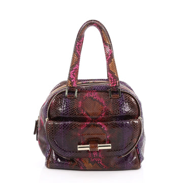 Jimmy Choo Justine Tote Python Small Pink 