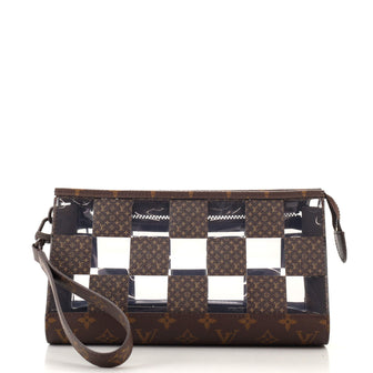 Louis Vuitton Standing Pouch Monogram Chess Coated Canvas and PVC