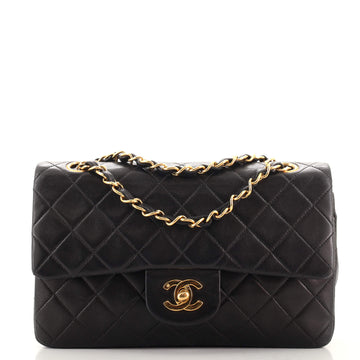 Chanel Vintage Classic Double Flap Bag Quilted Lambskin Small