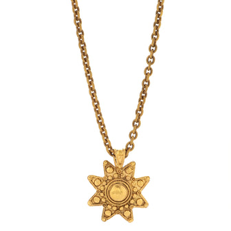 Vintage CC Star Pendant Long Necklace Metal XL