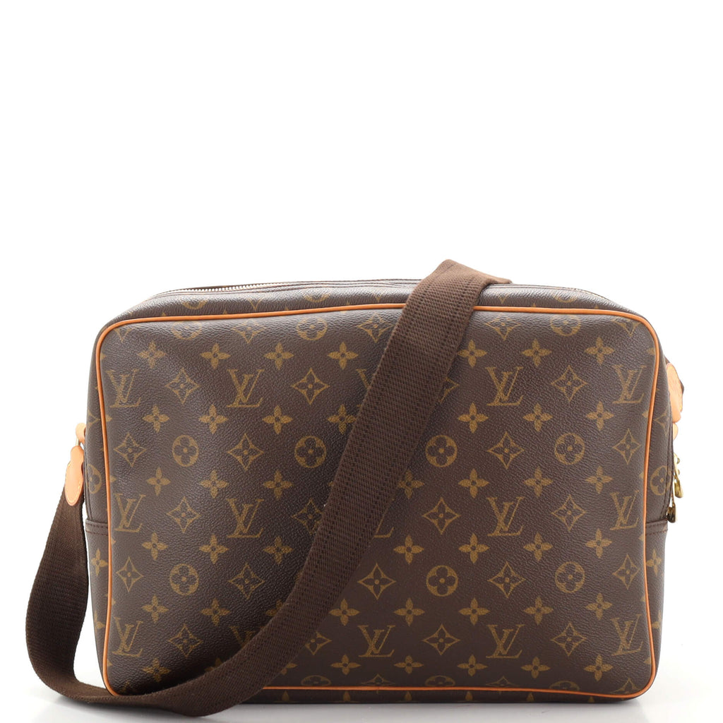 Louis+Vuitton+Reporter+Shoulder+Bag+GM+Brown+Canvas for sale online
