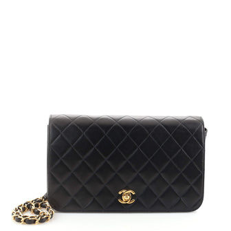 Chanel Vintage Full Flap Bag Quilted Lambskin Medium