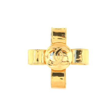 Chanel Vintage Cross Brooch Metal