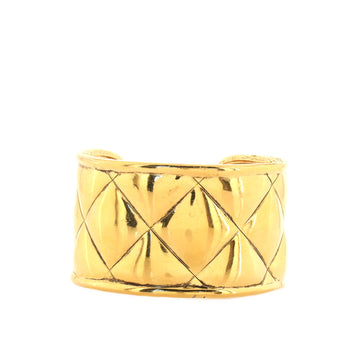 Chanel Vintage Quilt Cuff Bracelet Metal