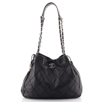 Chanel Expandable Zip Around Tote Quilted Leather Large
