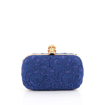 Alexander McQueen Skull Box Clutch Floral Lace Small 1853601