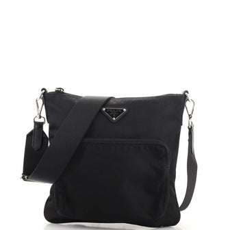 Prada Zip Messenger Bag Tessuto Medium
