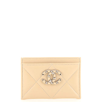 Chanel 19 Card Holder Quilted Lambskin