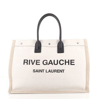 Saint Laurent Rive Gauche Shopper Tote Canvas Large
