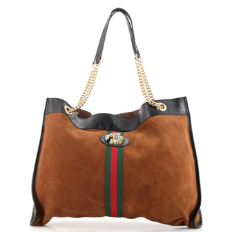 Gucci Rajah Chain Tote Suede Large