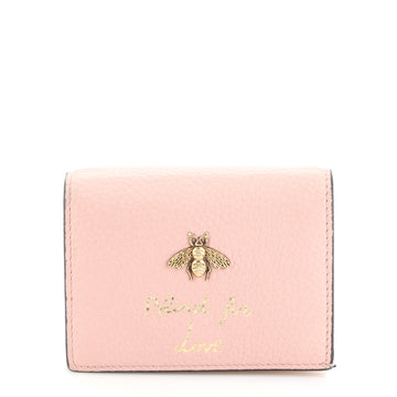 Gucci Animalier Flap Card Case Leather