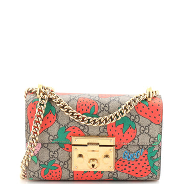 Gucci Padlock Shoulder Bag Printed GG Coated Canvas Small