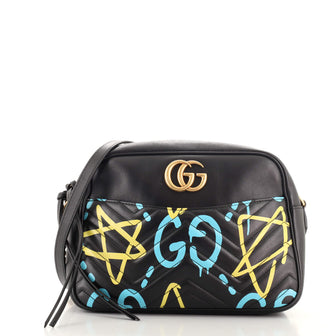 Gucci GG Marmont Shoulder Bag GucciGhost Matelasse Leather Medium