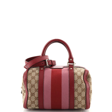Gucci Vintage Web Boston Bag GG Canvas Small