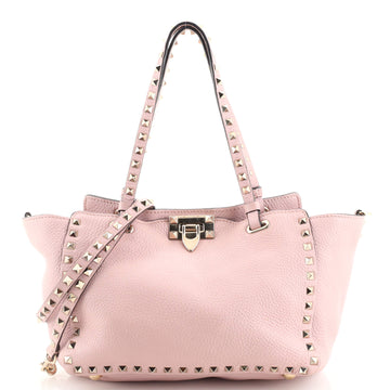 Valentino Garavani Rockstud Tote Pebbled Leather Small