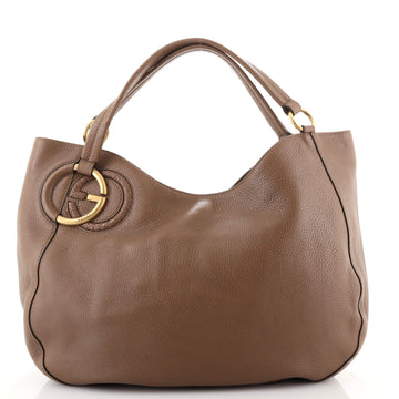 Gucci Twill Shoulder Bag Leather