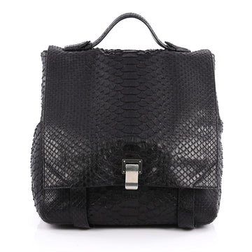 Proenza Schouler Courier Backpack Python Large Black