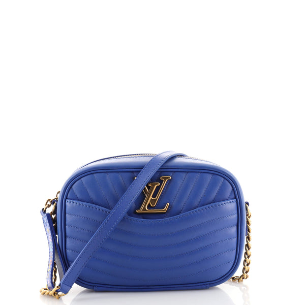 Louis Vuitton New Wave Camera Bag Quilted Leather Blue 1855001