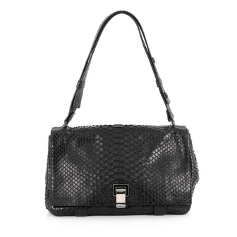 Proenza Schouler Courier Bag Python Medium Black 1855101