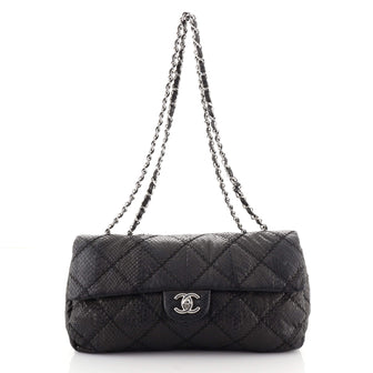 Chanel Ultimate Stitch Flap Bag Matte Python Large