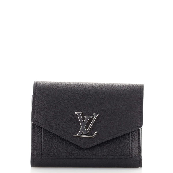 Louis Vuitton LV Monogram Leather Mylockme Compact Wallet - Black