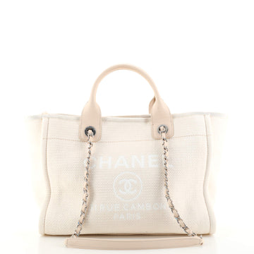 Chanel Deauville NM Chain Handle Tote Mixed Fibers Small