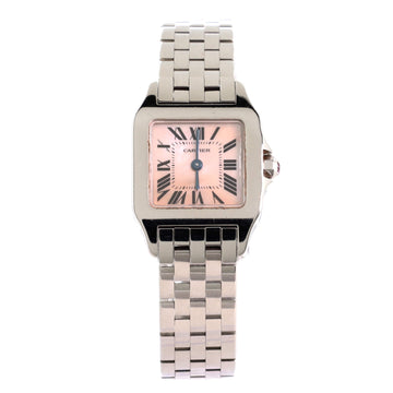 Cartier Santos Demoiselle Quartz Watch Stainless Steel with Mother of Pearl 20