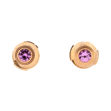 Cartier Diamants Legers Earrings 18K Rose Gold with Pink Sapphires