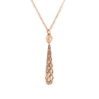 Gucci Diamantissima Drop Pendant Necklace 18K Rose Gold