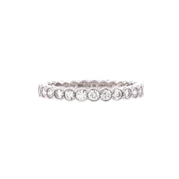 Cartier Broderie de Cartier Wedding Band Ring 18K White Gold with Diamonds