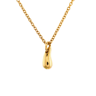Tiffany & Co. Elsa Peretti Teardrop Pendant Necklace 18K Yellow Gold 9mm