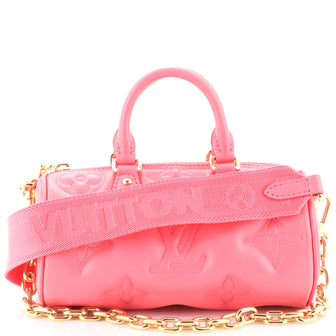 Louis Vuitton Papillon Handbag Bubblegram Leather BB