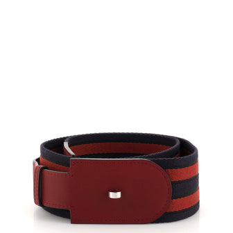 Hermes Slit Buckle Belt Canvas and Leather