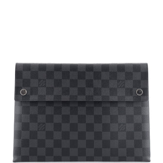 Pochette Alpha Triple Damier Graphite