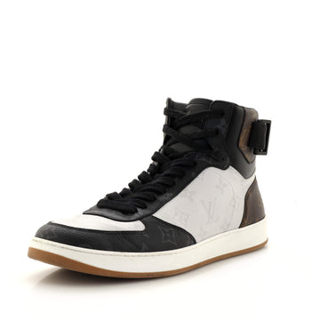 Louis Vuitton Men's Rivoli Sneaker Boots Monogram Canvas with Leather