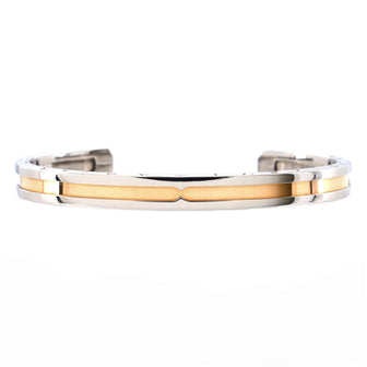 Bvlgari B.Zero1 Open Cuff Bracelet Stainless Steel and 18K Yellow Gold