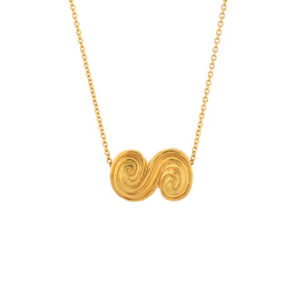 Tiffany & Co. Spiro Swirl Necklace 18K Yellow Gold